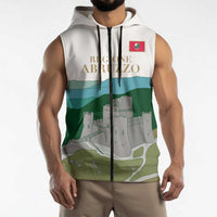 Custom Italy Abruzzo Sleeveless Zip Hoodie Gran Sasso d'Italia - Wonder Print Shop
