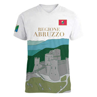 Custom Italy Abruzzo Women V-Neck T-Shirt Gran Sasso d'Italia - Wonder Print Shop