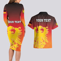 Personalized Germany Couples Matching Long Sleeve Bodycon Dress and Hawaiian Shirt With Coat Of Arms - Wonder Print Shop