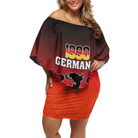 Personalized Germany Off Shoulder Short Dress With Coat Of Arms - Wonder Print Shop