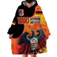 Personalized Germany Unity Day Wearable Blanket Hoodie The Eagle With Berlin Wall - Wonder Print Shop
