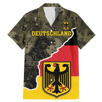 Custom Germany 1990 Family Matching Mermaid Dress and Hawaiian Shirt Coat Of Arms With Camo Patterns - Wonder Print Shop