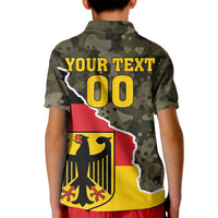 Custom Germany 1990 Kid Polo Shirt Coat Of Arms With Camo Patterns - Wonder Print Shop