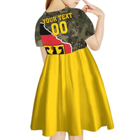 Custom Germany 1990 Kid Short Sleeve Dress Coat Of Arms With Camo Patterns - Wonder Print Shop