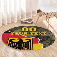Custom Germany 1990 Round Carpet Coat Of Arms With Camo Patterns