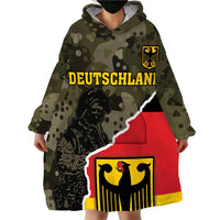 Custom Germany 1990 Wearable Blanket Hoodie Coat Of Arms With Camo Patterns - Wonder Print Shop