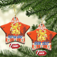 Personalized Netherlands Christmas Ceramic Ornament Coat Of Arms - Prettige Kerst - Wonder Print Shop
