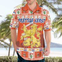 Personalized Netherlands Christmas Hawaiian Shirt Coat Of Arms - Prettige Kerst - Wonder Print Shop