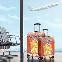 Personalized Netherlands Christmas Luggage Cover Coat Of Arms - Prettige Kerst - Wonder Print Shop