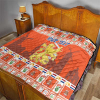 Personalized Netherlands Christmas Quilt Coat Of Arms - Prettige Kerst - Wonder Print Shop