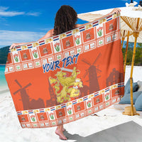 Personalized Netherlands Christmas Sarong Coat Of Arms - Prettige Kerst - Wonder Print Shop
