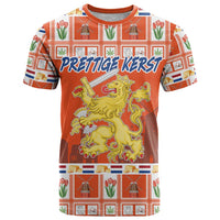 Personalized Netherlands Christmas T Shirt Coat Of Arms - Prettige Kerst - Wonder Print Shop