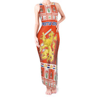 Personalized Netherlands Christmas Tank Maxi Dress Coat Of Arms - Prettige Kerst - Wonder Print Shop