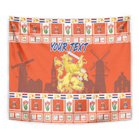 Personalized Netherlands Christmas Tapestry Coat Of Arms - Prettige Kerst - Wonder Print Shop