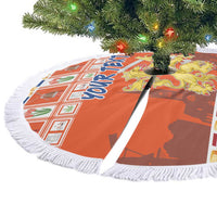 Personalized Netherlands Christmas Tree Skirt Coat Of Arms - Prettige Kerst - Wonder Print Shop