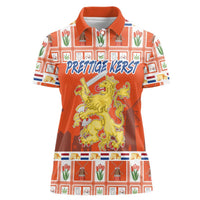 Personalized Netherlands Christmas Women Polo Shirt Coat Of Arms - Prettige Kerst - Wonder Print Shop