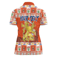 Personalized Netherlands Christmas Women Polo Shirt Coat Of Arms - Prettige Kerst - Wonder Print Shop