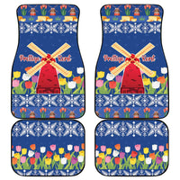 Netherlands Christmas Car Mats Windmills With Tulip Flowers - Wonder Print Shop