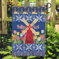 Netherlands Christmas Garden Flag Windmills With Tulip Flowers - Wonder Print Shop
