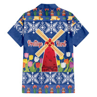 Netherlands Christmas Hawaiian Shirt Windmills With Tulip Flowers - Wonder Print Shop
