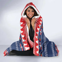 Personalized Dominican Republic Christmas Hooded Blanket Dominicana Coat Of Arms Christmas Pattern
