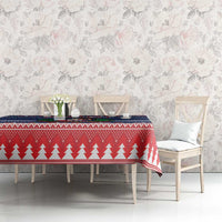 Personalized Dominican Republic Christmas Tablecloth Dominicana Coat Of Arms Christmas Pattern - Wonder Print Shop