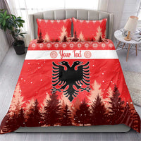 Personalized Albania Christmas Bedding Set The Double-headed Eagle Christmas Pattern - Wonder Print Shop