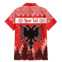 Personalized Albania Christmas Family Matching Mermaid Dress and Hawaiian Shirt The Double-headed Eagle Christmas Pattern - Wonder Print Shop