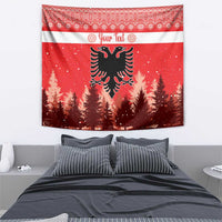 Personalized Albania Christmas Tapestry The Double-headed Eagle Christmas Pattern - Wonder Print Shop