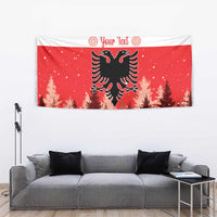 Personalized Albania Christmas Tapestry The Double-headed Eagle Christmas Pattern - Wonder Print Shop