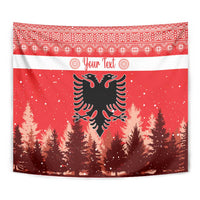 Personalized Albania Christmas Tapestry The Double-headed Eagle Christmas Pattern - Wonder Print Shop