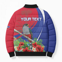 Personalized Hispaniolan Trogon Haiti Bomber Puffer Jacket Sporty Style - Wonder Print Shop