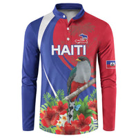 Personalized Hispaniolan Trogon Haiti Button Sweatshirt Sporty Style - Wonder Print Shop