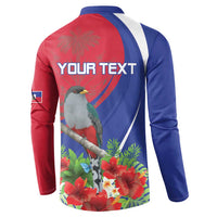 Personalized Hispaniolan Trogon Haiti Button Sweatshirt Sporty Style - Wonder Print Shop