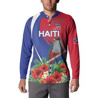 Personalized Hispaniolan Trogon Haiti Button Sweatshirt Sporty Style - Wonder Print Shop