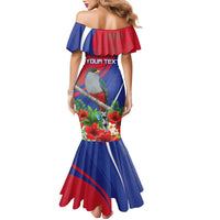 Personalized Hispaniolan Trogon Haiti Family Matching Mermaid Dress and Hawaiian Shirt Sporty Style - Wonder Print Shop