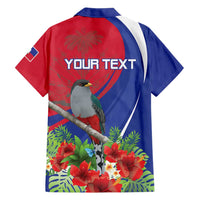 Personalized Hispaniolan Trogon Haiti Family Matching Off Shoulder Maxi Dress and Hawaiian Shirt Sporty Style - Wonder Print Shop