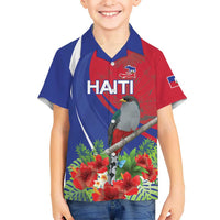 Personalized Hispaniolan Trogon Haiti Family Matching Off Shoulder Maxi Dress and Hawaiian Shirt Sporty Style - Wonder Print Shop