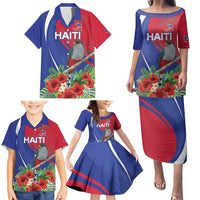 Personalized Hispaniolan Trogon Haiti Family Matching Puletasi and Hawaiian Shirt Sporty Style - Wonder Print Shop
