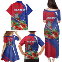 Personalized Hispaniolan Trogon Haiti Family Matching Puletasi and Hawaiian Shirt Sporty Style - Wonder Print Shop