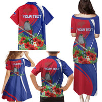 Personalized Hispaniolan Trogon Haiti Family Matching Puletasi and Hawaiian Shirt Sporty Style - Wonder Print Shop