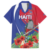 Personalized Hispaniolan Trogon Haiti Family Matching Short Sleeve Bodycon Dress and Hawaiian Shirt Sporty Style - Wonder Print Shop