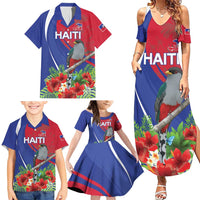 Personalized Hispaniolan Trogon Haiti Family Matching Summer Maxi Dress and Hawaiian Shirt Sporty Style - Wonder Print Shop