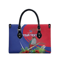 Personalized Hispaniolan Trogon Haiti Leather Bag Sporty Style - Wonder Print Shop