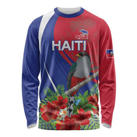 Personalized Hispaniolan Trogon Haiti Long Sleeve Shirt Sporty Style - Wonder Print Shop