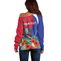 Personalized Hispaniolan Trogon Haiti Off Shoulder Sweater Sporty Style - Wonder Print Shop