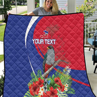 Personalized Hispaniolan Trogon Haiti Quilt Sporty Style - Wonder Print Shop