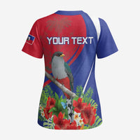 Personalized Hispaniolan Trogon Haiti Scrub Top Sporty Style - Wonder Print Shop