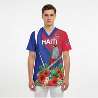 Personalized Hispaniolan Trogon Haiti Scrub Top Sporty Style - Wonder Print Shop