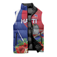 Personalized Hispaniolan Trogon Haiti Sleeveless Puffer Jacket Sporty Style - Wonder Print Shop